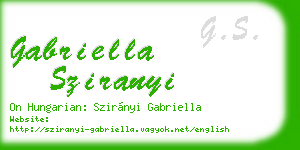 gabriella sziranyi business card