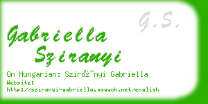 gabriella sziranyi business card